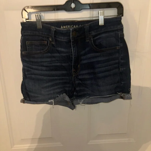 American Eagle Outfitters Dark Blue Jean Shorts - Picture 4 of 4
